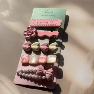Blush Love Hair Clip Set